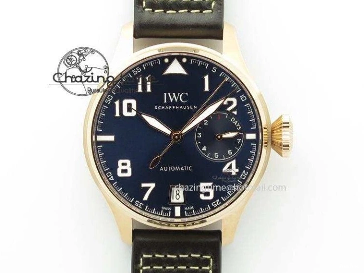 MIROTIME 0430 Big Pilot IW500909 RG ZF 1:1 Best Edition Le Petit Prince On Brown Leather Strap A Breathable 7293